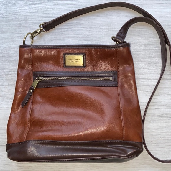 Tignanello Handbags - Tignanello Brown Leather Crossbody
